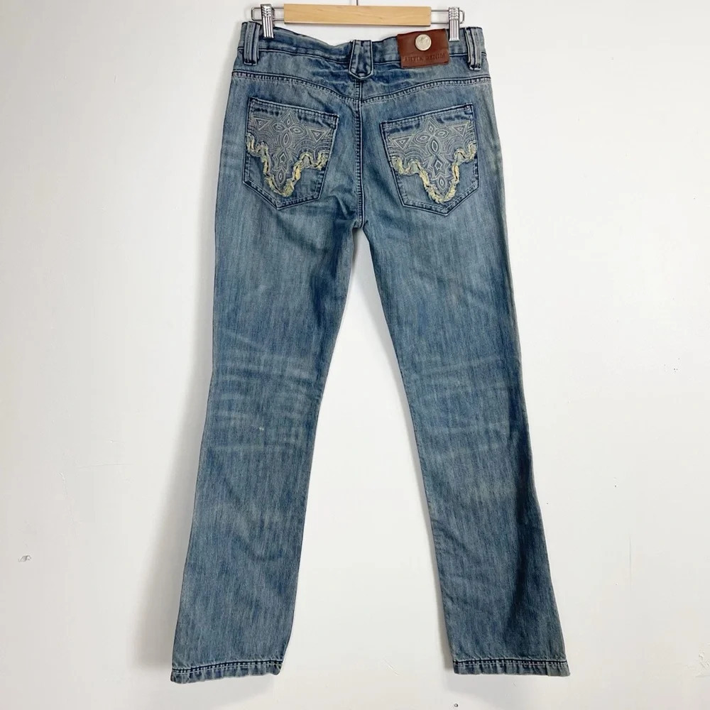 ANTIK Denim Distressed Jeans Womens Size 30 Detailed Back Pockets